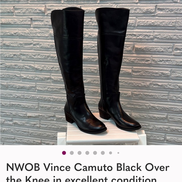 Elegant Black Knee-High Women's Boots - Picture 2 of 14